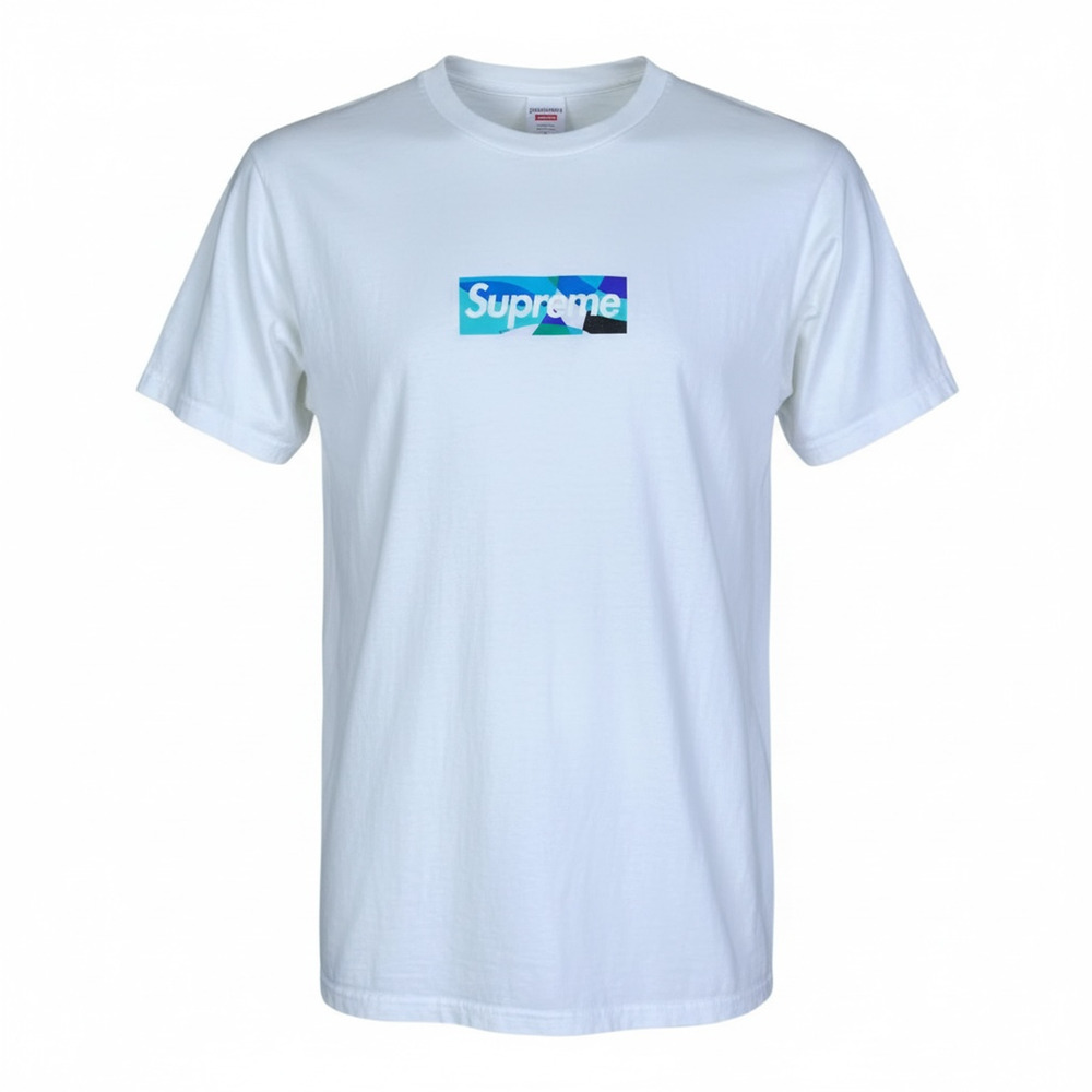 Emilio Pucci x Supreme 2021 Box Logo Men's Large White T Shirt Streetwear Hype